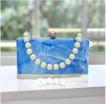 Women Luxury Acrylic Marble Clutch