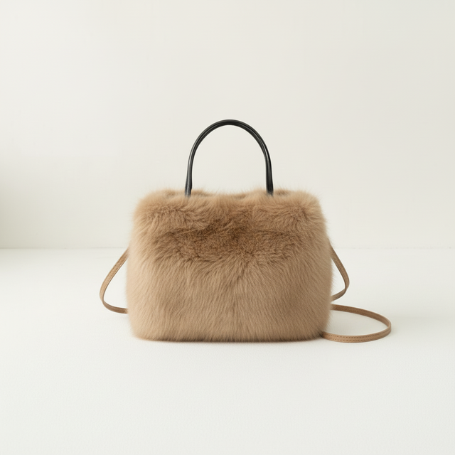 Faux Fur With Detachable Strap Handbag – JENNIFER