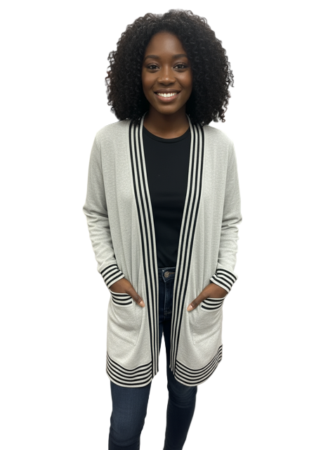 Cardigan Sweater With Two Front Pockets