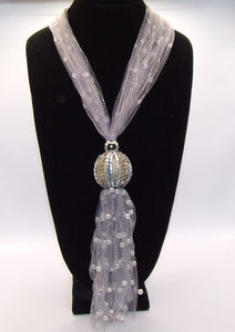 Lace Large Crystal Ball Necklaces