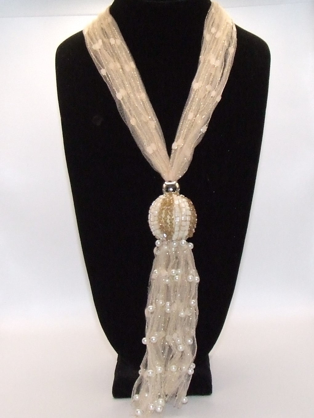Lace Large Crystal Ball Necklaces
