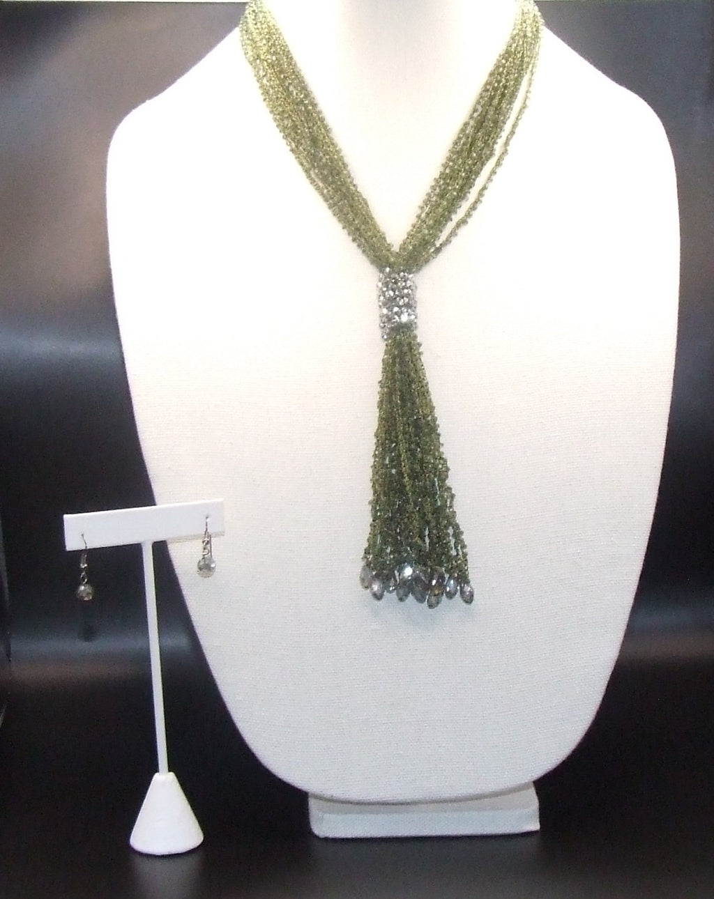 Vintage Crystal Bead Long Necklaces