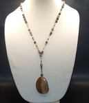 Natural Stone Bead Long Necklace