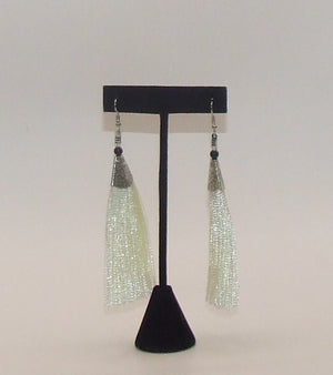 Women Silk Tassel Drop Earrings