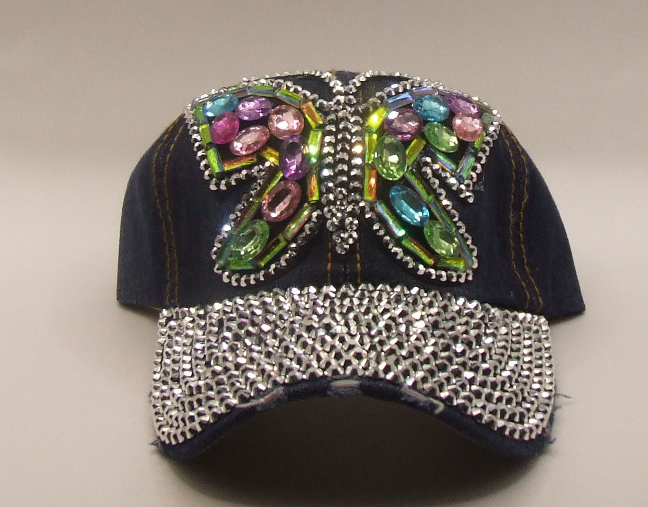 Rhinestone Bling Jeans Hat