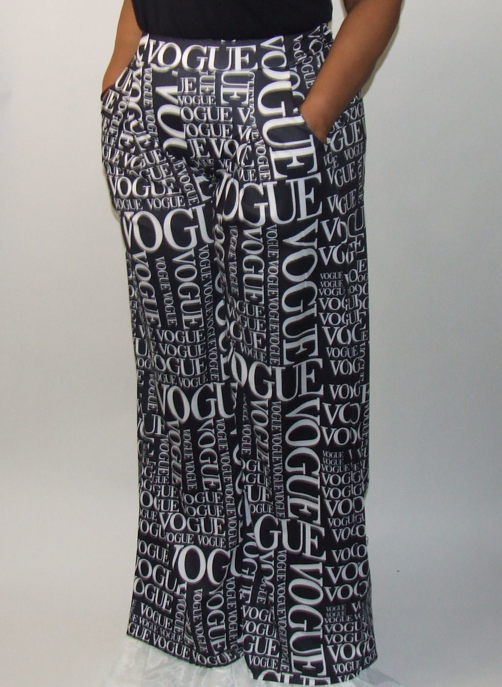 Hight Waist Wide Leg Pants With Two Side Pockets