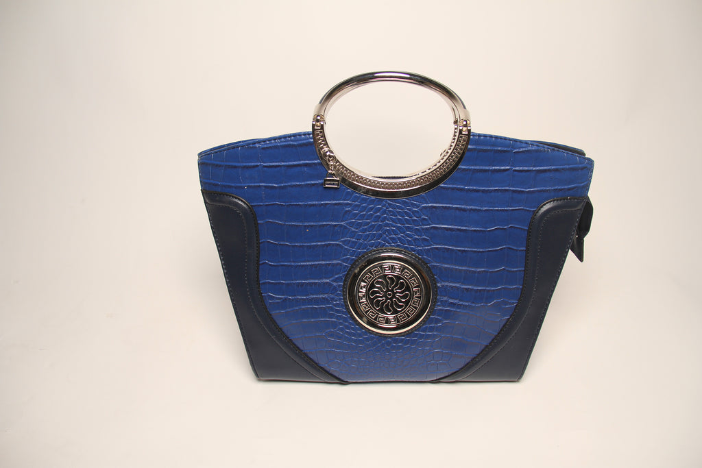 Blue shoulder handbag
