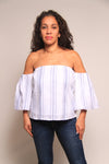 Off The Shoulder Stripe Neckline