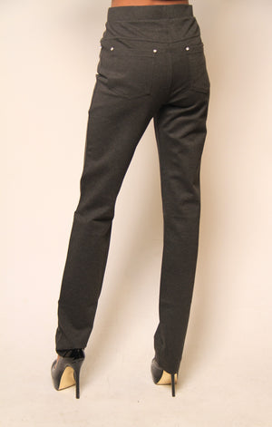 Dress Pants With Two Back Pockets And Elastic Waist Regular Fit 36 / Black Dress Pants With Two Back Pockets And Elastic Waist Regular Fit 36 / Black