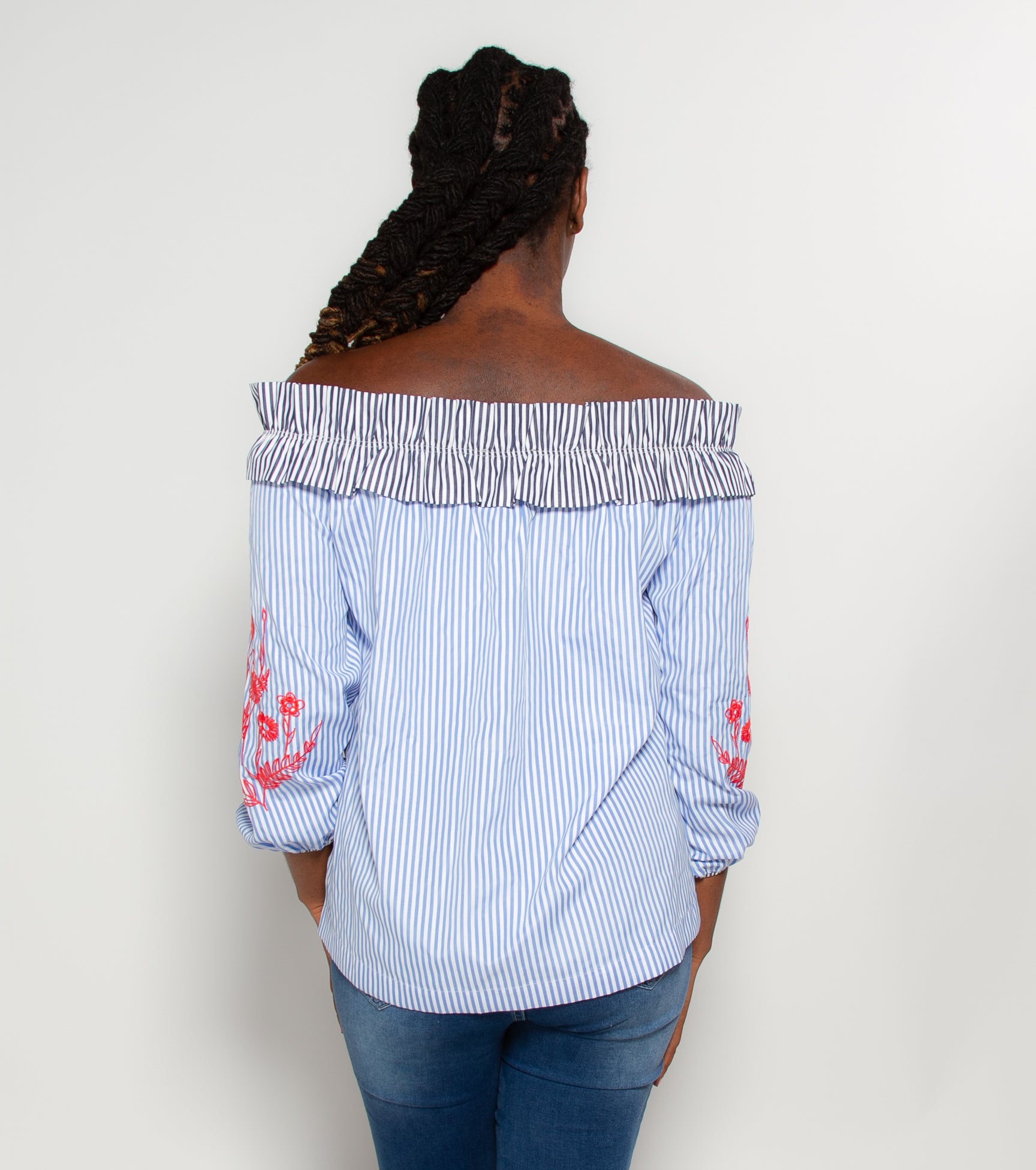 Blue Embroidery Shirt