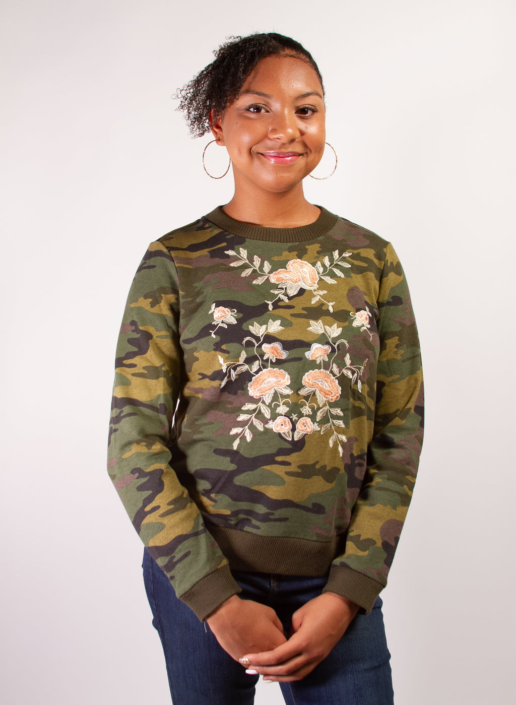 Camouflage Embroidery Sweatshirt