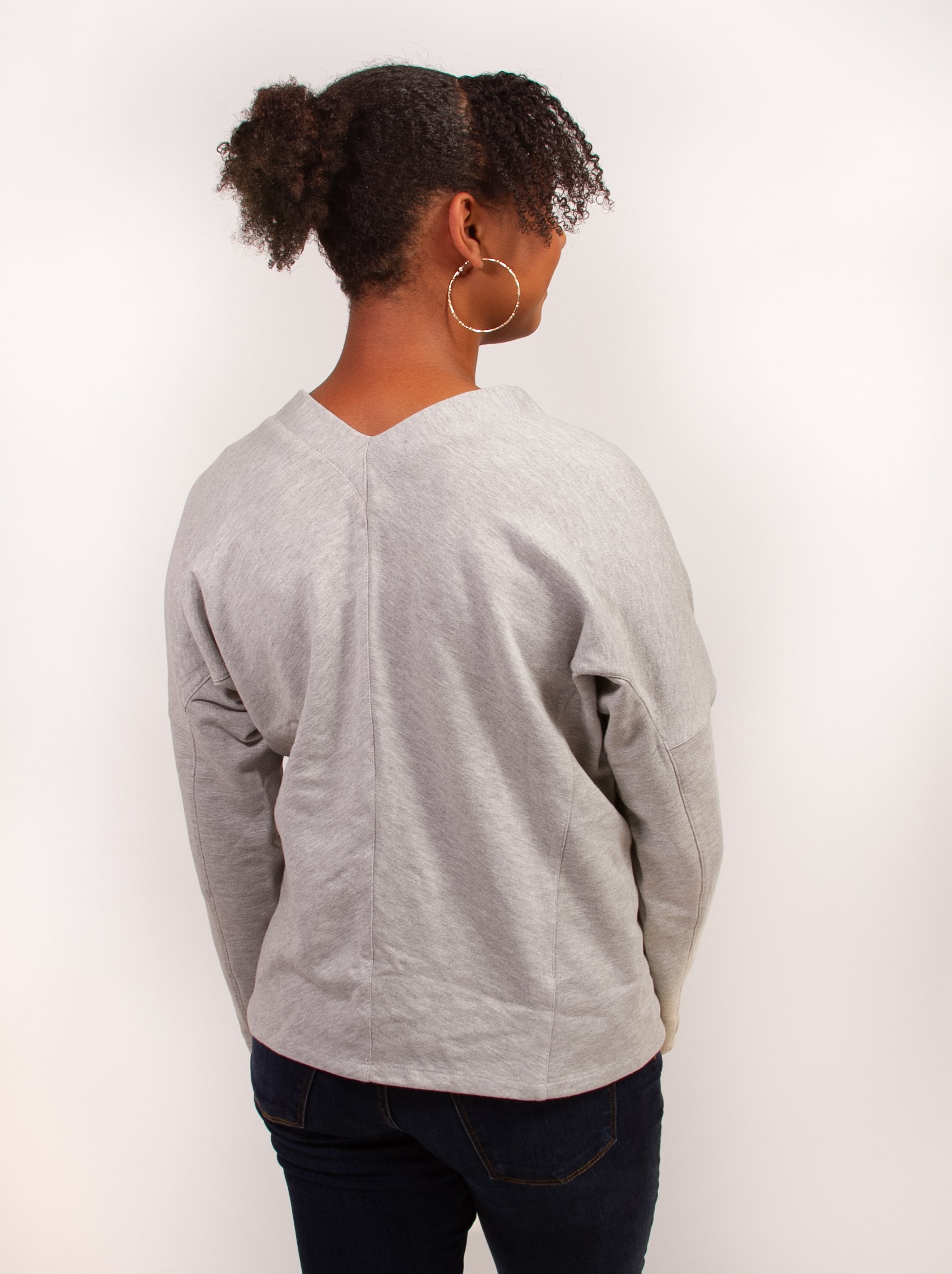 V-Front Tie Up Sweatshirt