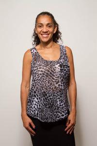 Black And White Sleeveless Top