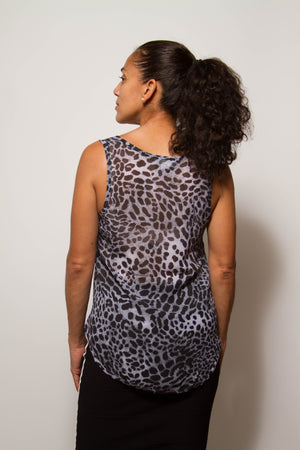 Black And White Sleeveless Top