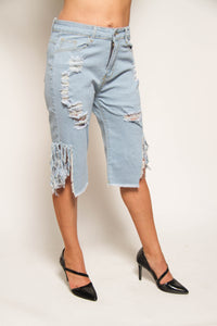 Ripped Jeans Short