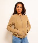 Quilted Jacket With Faux Fur