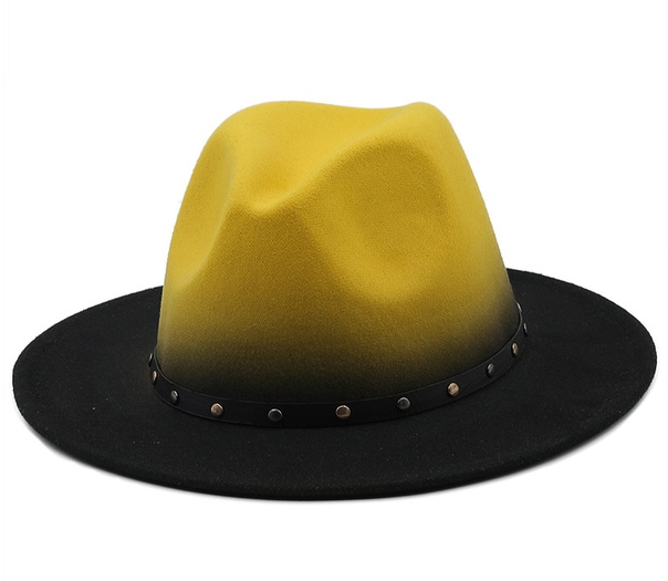 Gradient Big Brim Jazz Hat